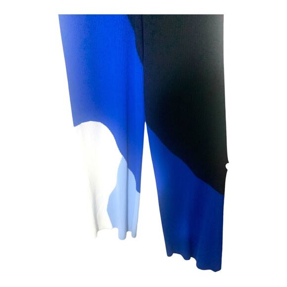 Carlisle Collection Wide Leg Pull On Knit Ribbed Color Block Pants sz S - Picture 4 of 8